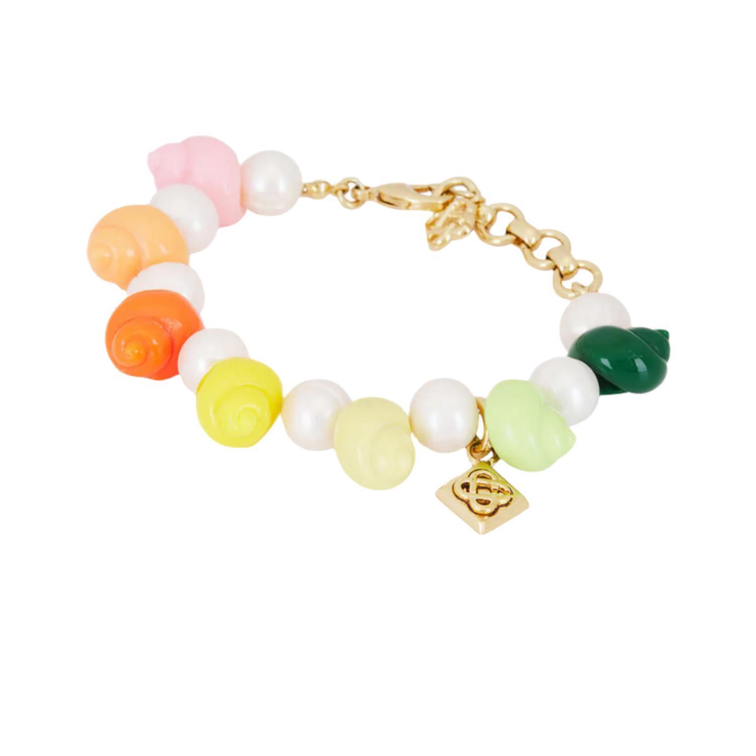 New Casablanca Women's Shell & Pearl Bracelet In Multi